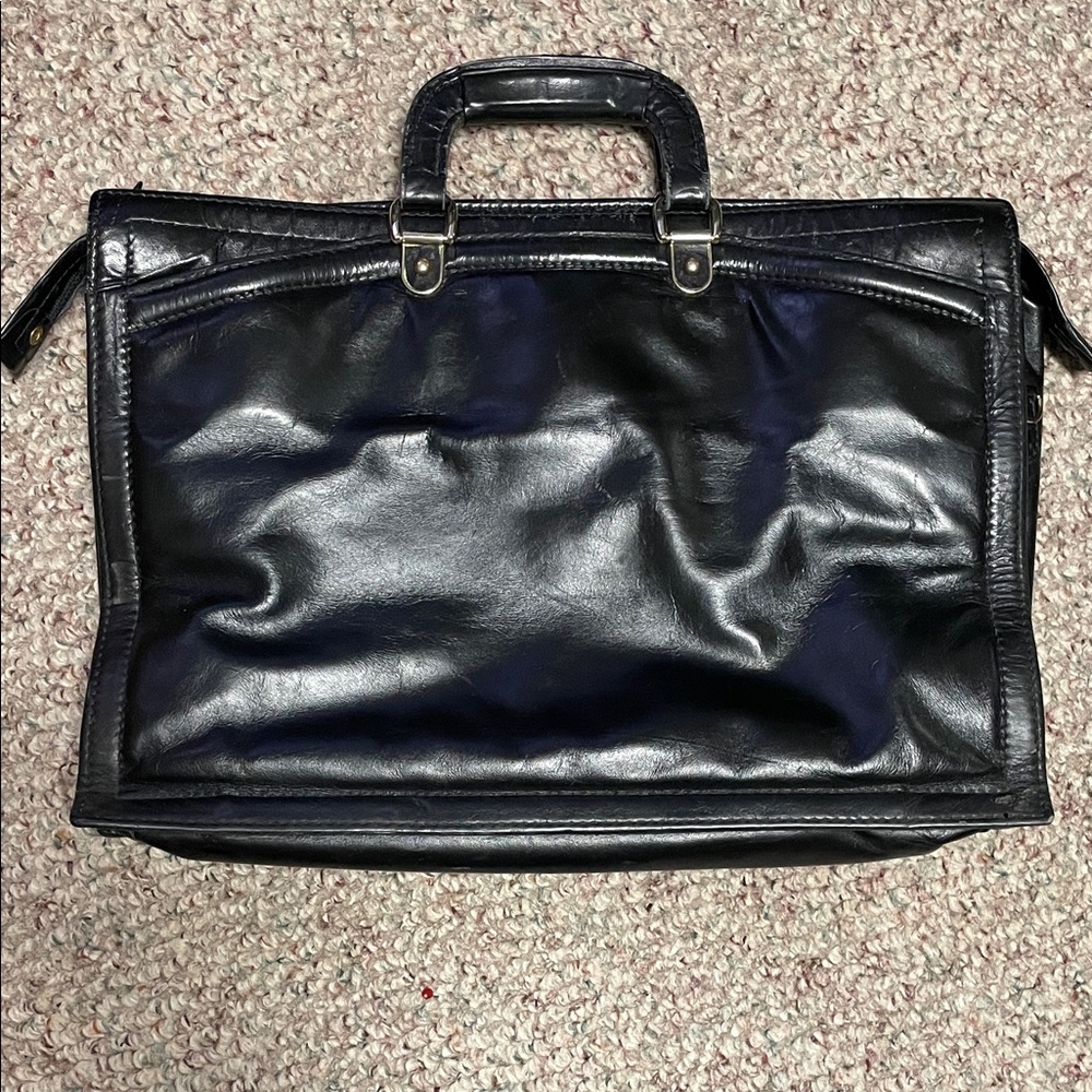 Vintage Black Leather briefcase